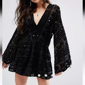For love and lemons mirror velvet mini dress